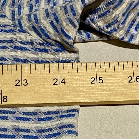 Tommy Bahama Men's Sz XL 100% Silk Short Sleeve Button Down Shirt blue Geometric - Picture 13 of 15